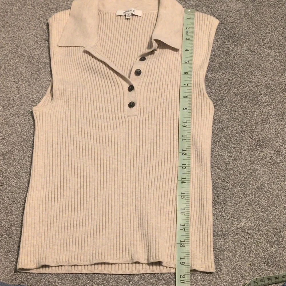 Madewell Owen Ribbed Polo Tank Size Medium - Picture 6 of 7
